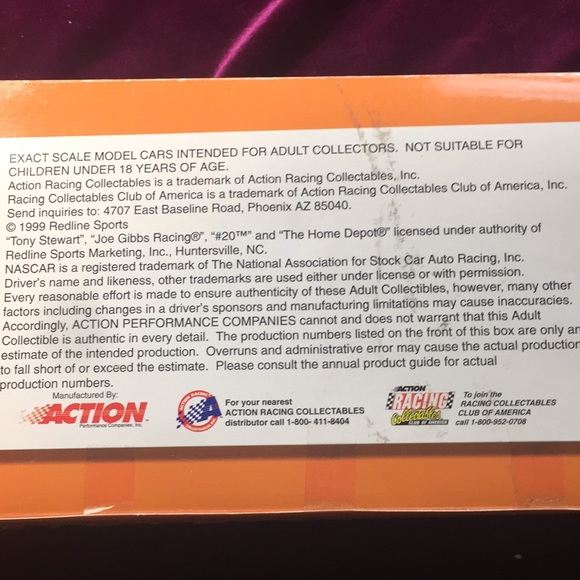 NASCAR TONY STEWART #20 EXACT SCALE MODEL CARS - Picture 5 of 6